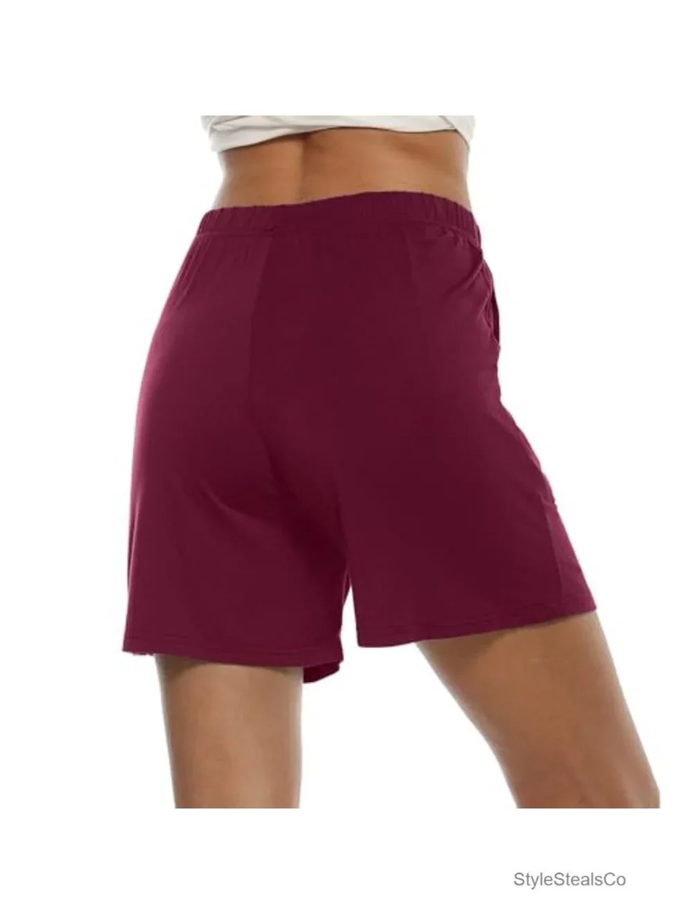 Women's Modal Pajama Shorts with Pockets Elastic Drawstring Lounge Shorts